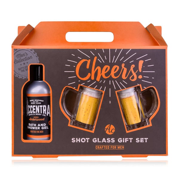 Men’s Collection Geschenkset für Männer in Geschenkbox – Duschgel & Shotgläser