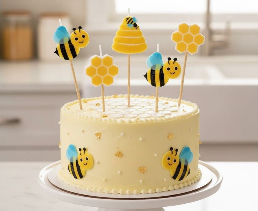 Bienen Kuchenkerzen für Geburtstage - Tortenkerzen