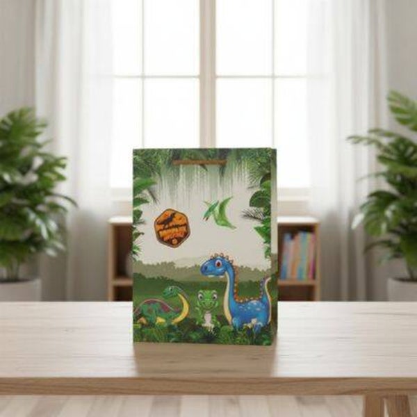 Dinosaurier Geschenktüte für Kindergeburtstage