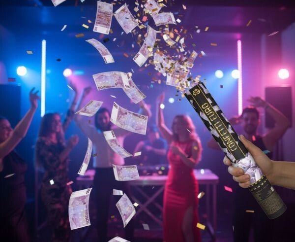Euro Konfetti Kanone für Partys