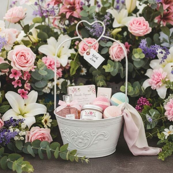 Blumentopf mit Herz für DIY Dekoration
