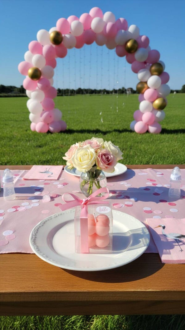 Gastgeschenk Babyparty Hello Baby Box mit Kerze