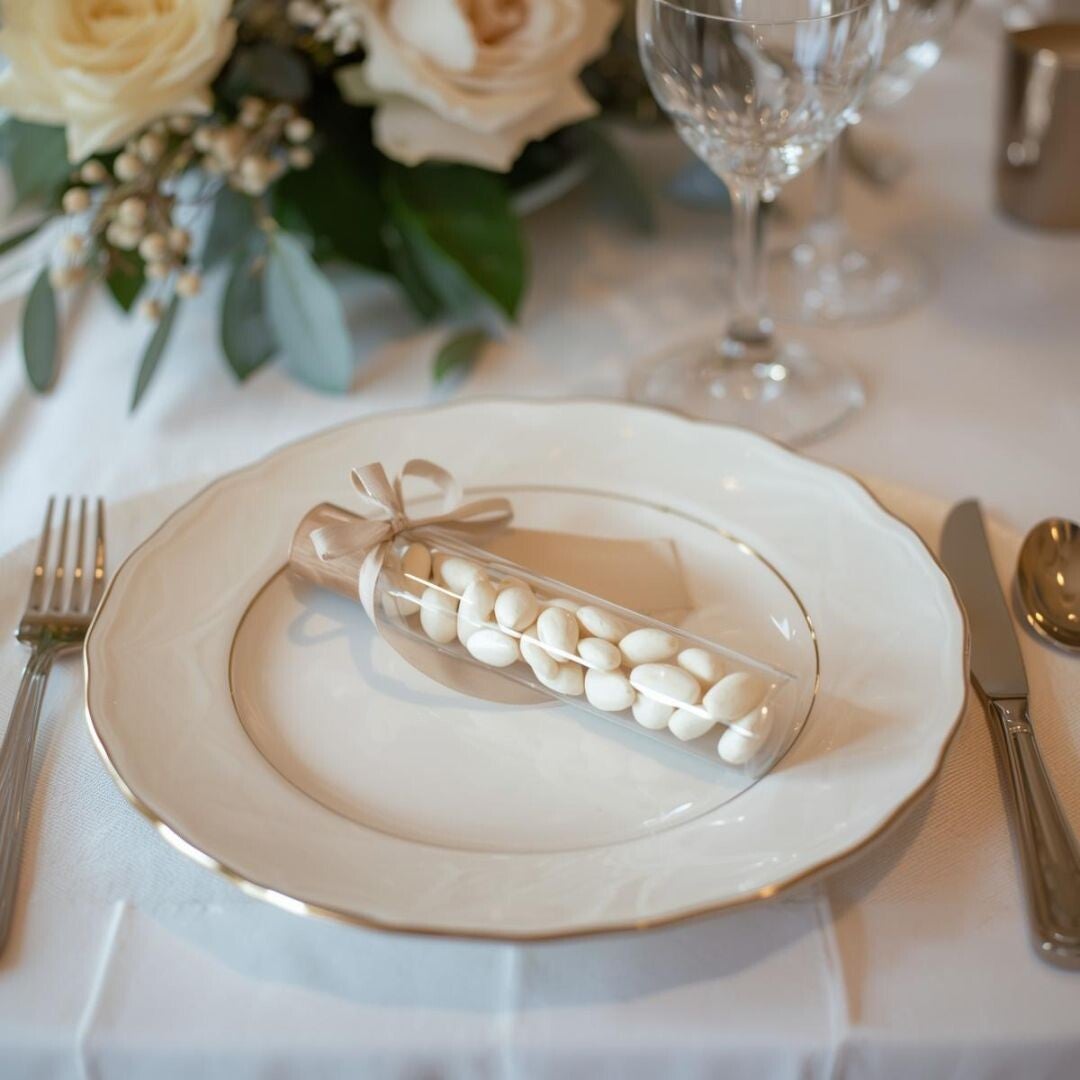 Gastgeschenk Hochzeit Reagenzglas mit Hochzeitsmandeln
