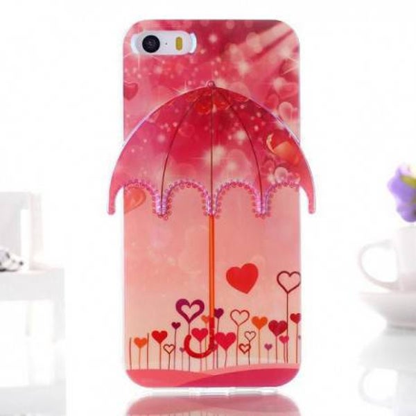 iPhone 5, 5s 3D Paraplu TPU case