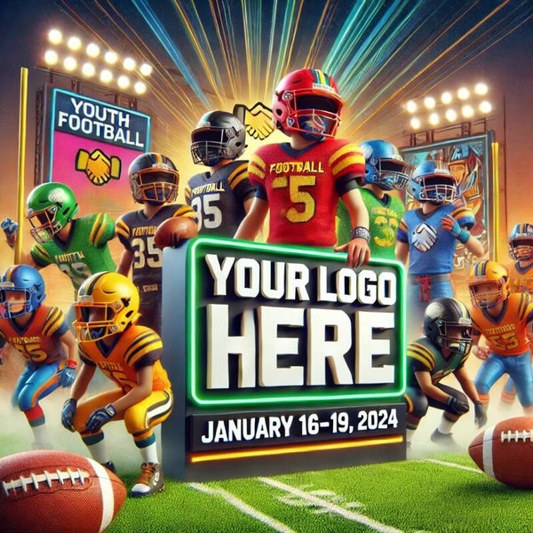 Premium step-and-repeat logo placement with promo videos and live stream commercials during the events, including replay stringers, around the field on 5x50 ft. banners and on the championship backdrop