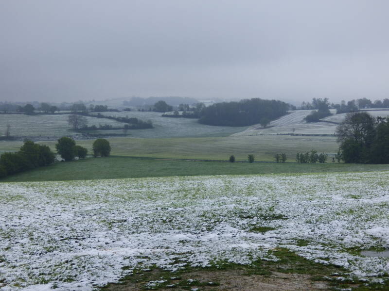 Sneeuwfoto vanuit de Voerstreek in mei 2019!