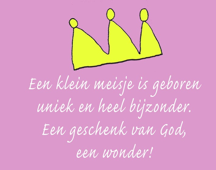 Kadokaartje KK30  -  Een klein meisje is geboren...