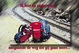 Bemoedigingskaartje CR27  -  Ik leer en onderwijs u...