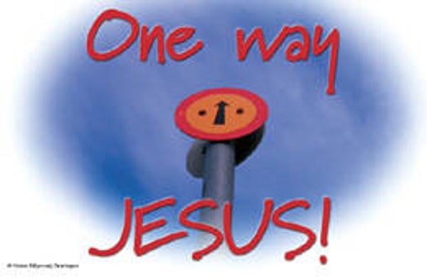 Bemoedigingskaartje CR24  -  One way Jesus!