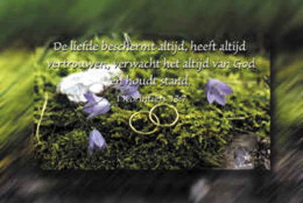 Bemoedigingskaartje CR58   -  1 Korintiërs 18:7