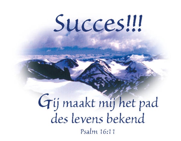 Kadokaartje KK09  -  Succes!!! - Psalm 16:11