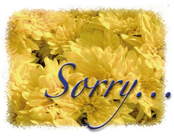 Kadokaartje KK40  -  Sorry...