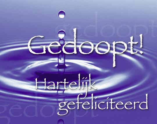 Kadokaartje KK45  -  Gedoopt!