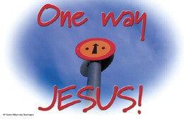 Bemoedigingskaartje CR24  -  One way Jesus!