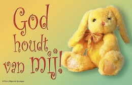 Bemoedigingskaartje CR26  -  God houdt van mij!