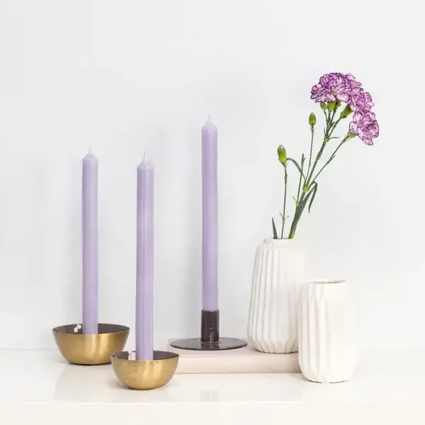 Rustieke Dinerkaars 19,5 cm | Lilac