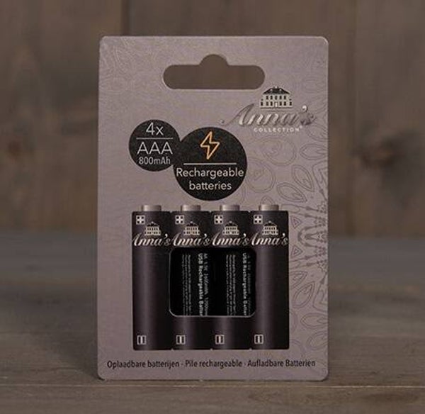 OPLAADBARE BATTERIJEN AAA 4 stuks