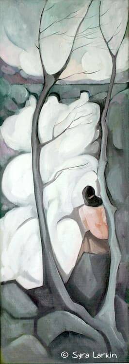 &quot;A Winter&#039;s Day&quot; Sheen Falls . Oil on Linen h96 x 46cm