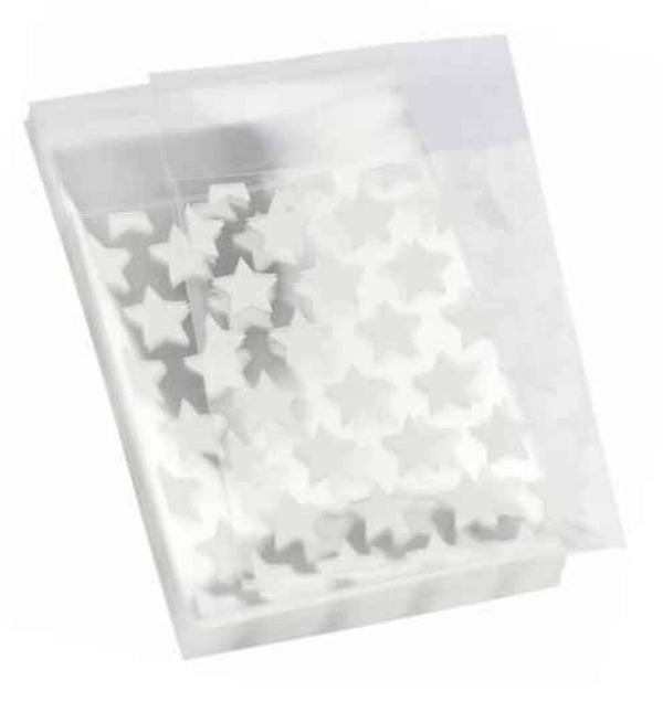 sterrenzakjes wit - 5 stuks