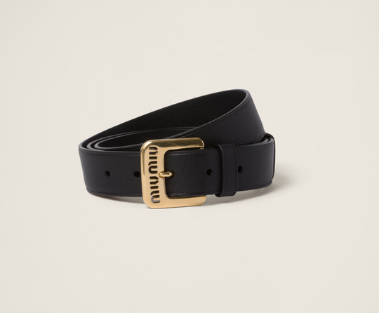 Nappa leather belt