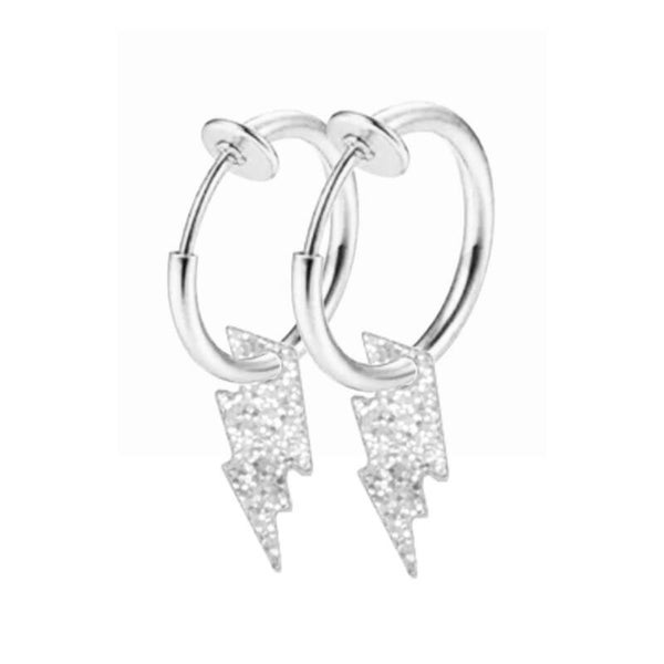 Earclips bliksem - zilver | roestvrijstaal