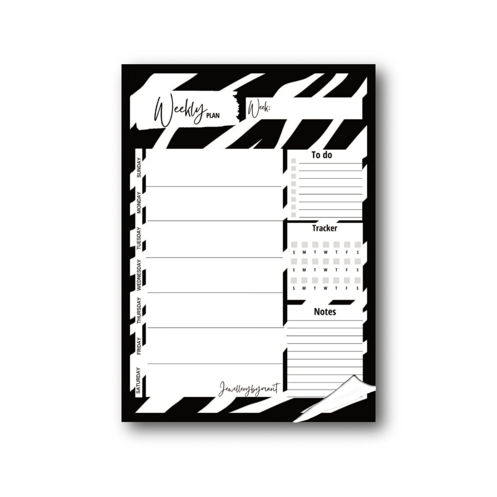 Jewellerybymarit weekplanner A6 - 50 vellen