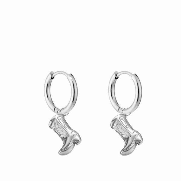Cowgirl oorbellen - zilver