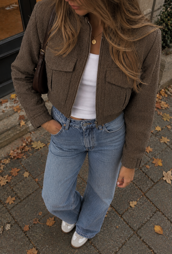 Herringbone jacket - Brown