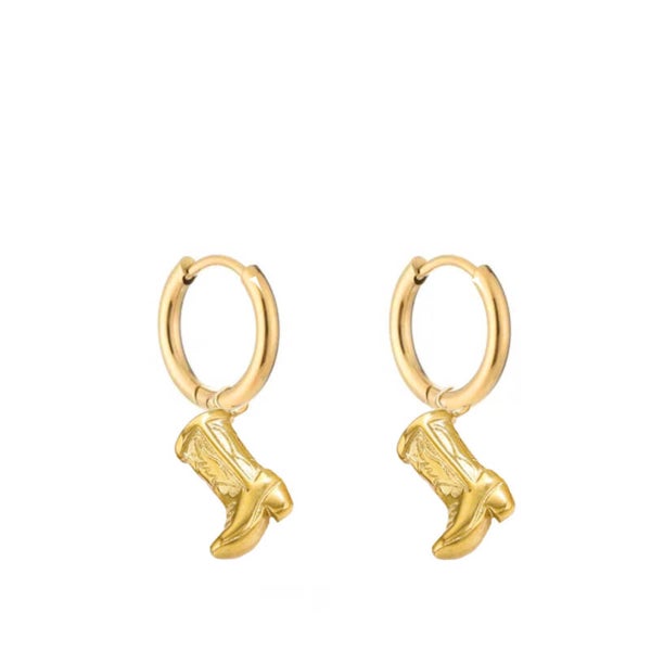Cowgirl oorbellen - goud