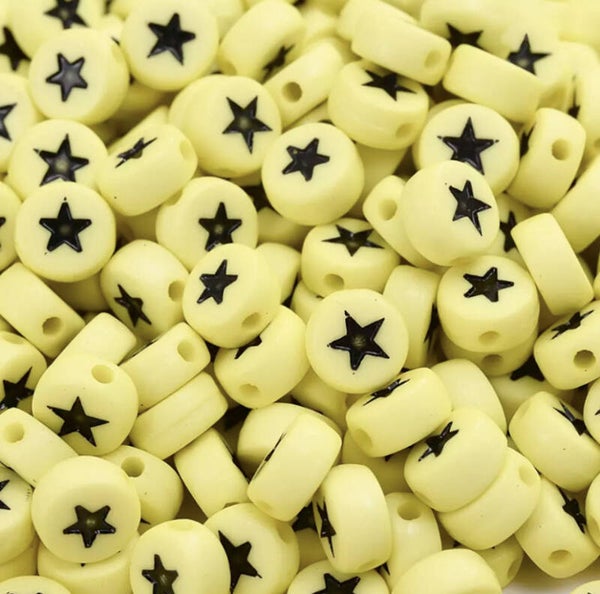 Ster kralen - geel | 10 stuks