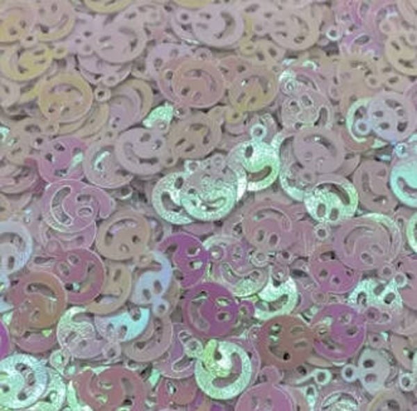 Smiley confetti - blauw | 3 gram