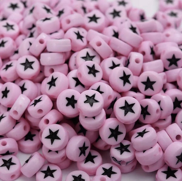 Ster kralen - roze | 10 stuks