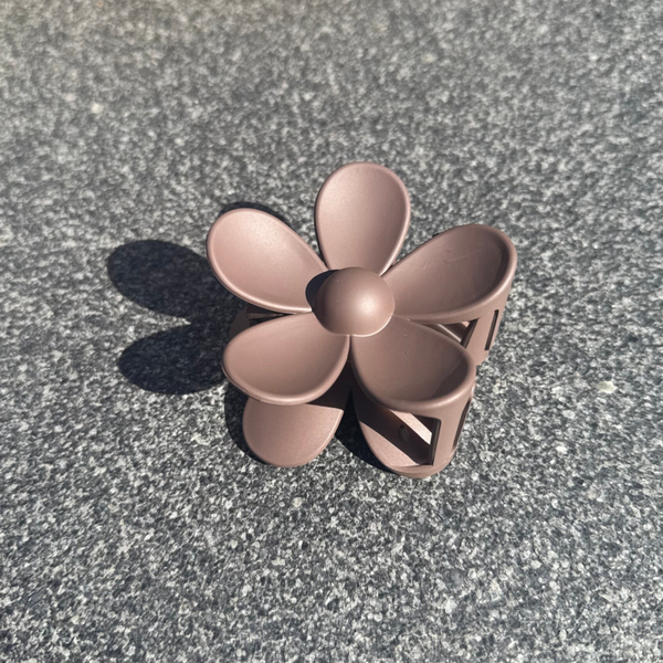 Haarclip flower - Purple brown
