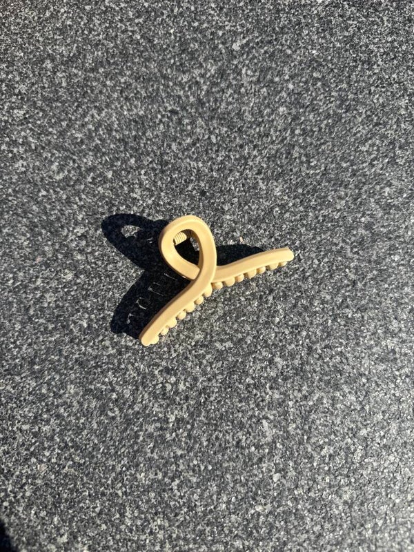 Haarclip twisted - Butter yellow