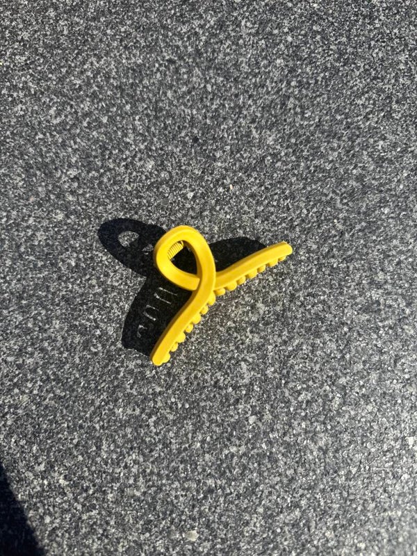 Haarclip twisted - Sunny yellow