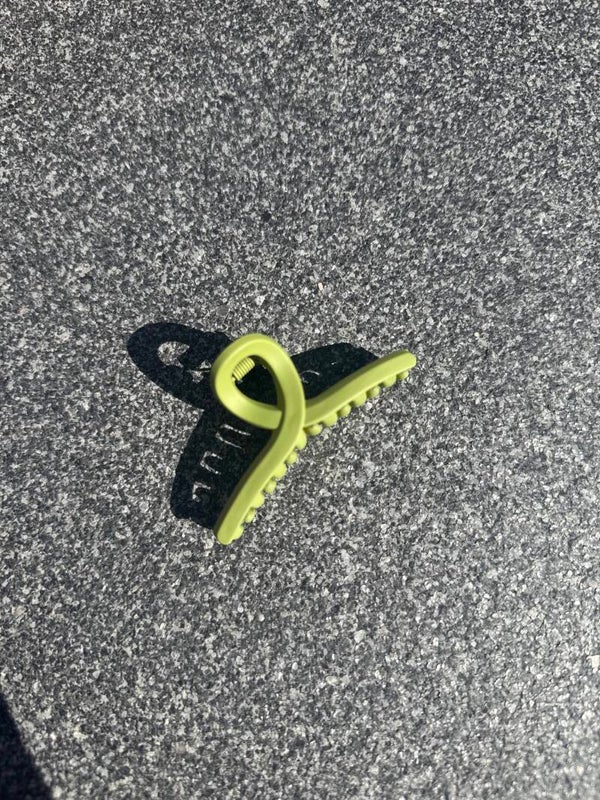 Haarclip twisted - Lime green