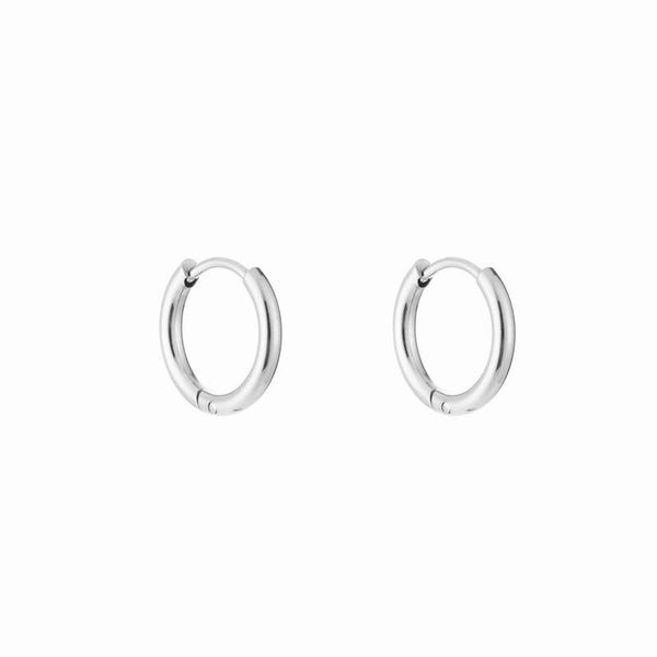 Basic hoop oorbellen - zilver