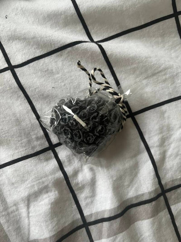 Rose candle - zwart