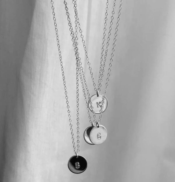 Initial ketting - zilver