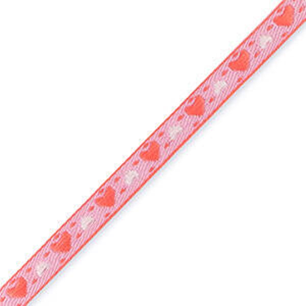 Aesthetic hearts lint - cute pink | 1 meter