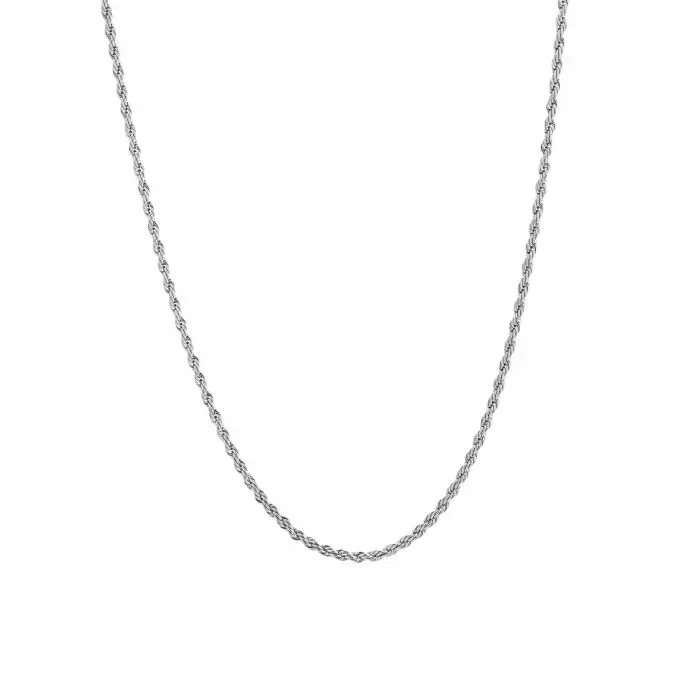 Twisted ketting - zilver