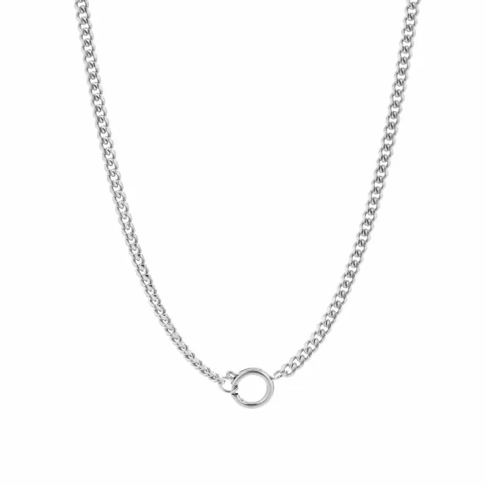Chained charm ketting - zilver