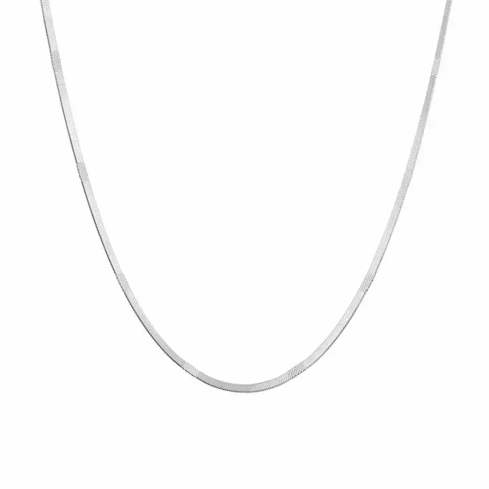 Snake chain ketting - zilver