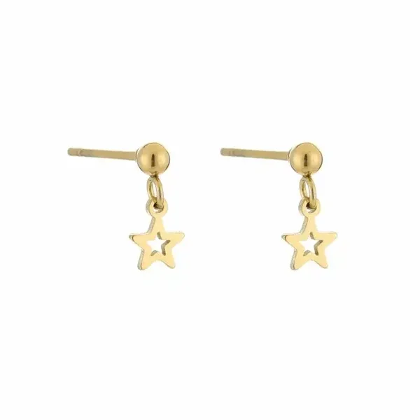 Star girl oorbellen - goud