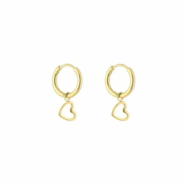 Cute mini hearts oorbellen - goud