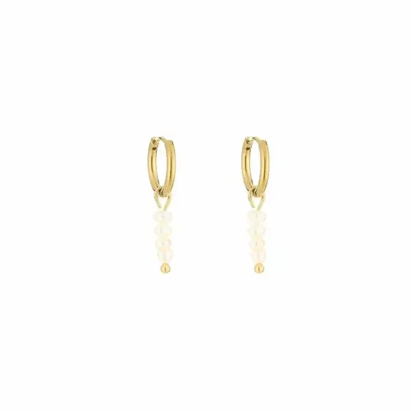 Multiple pearls oorbellen - goud