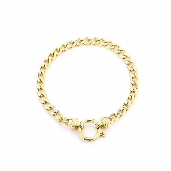 Chained charm armband - goud