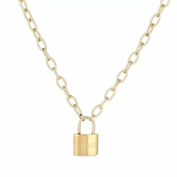 Lock love ketting - goud