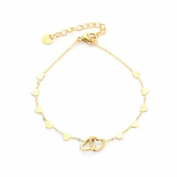 Infinite hearts armband - goud