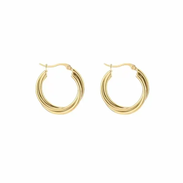 Intertwined oorbellen - goud